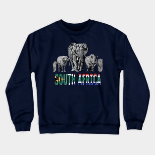 Africa's Big 5 for South Africa Wildlife Fans Crewneck Sweatshirt